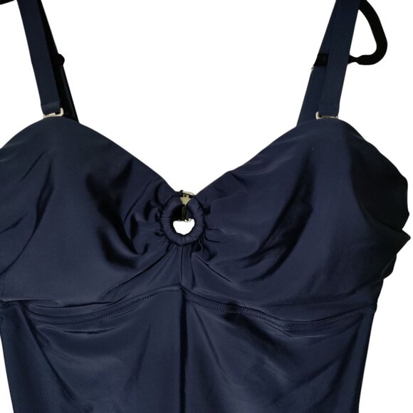 Old Navy Secret Slim Swim Dress Plus Size 3X Navy Blue Underwire Cups - Picture 4 of 8